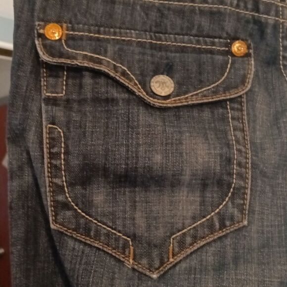 Mek Y2K Mens NEW YORK Denim 100% Cotton Dark Wash Jeans sz 32/34 - Picture 3 of 16